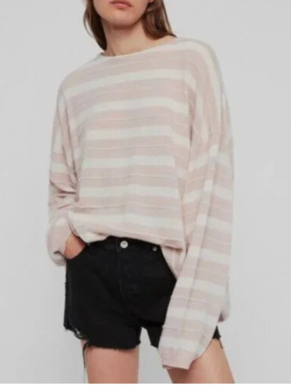 AllSaints Cassia Stripe Boat Neck Sweater